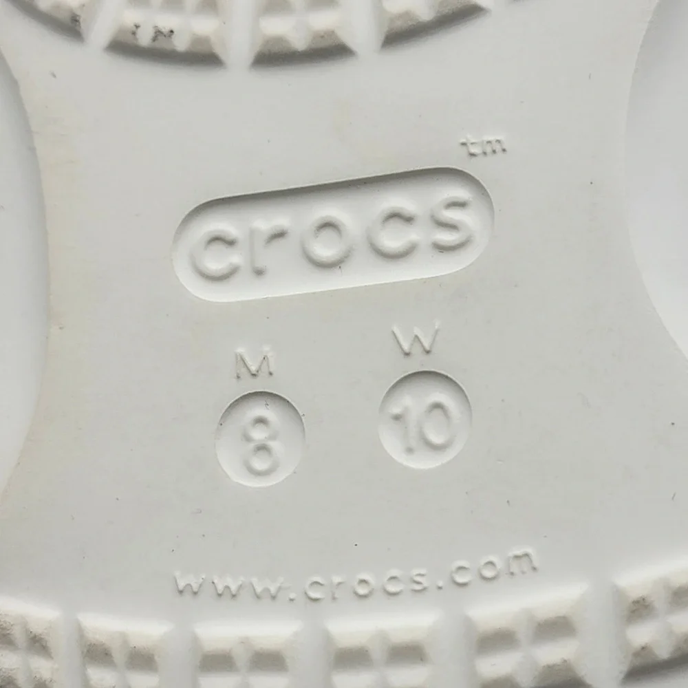 Crocs Classic Sandal White Multi Solarized Spray Double Strap Womens 10